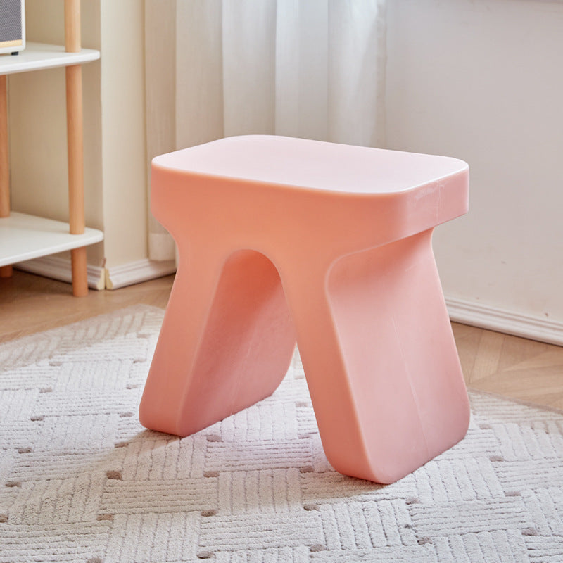 Minimalist Rectangular Plastic Stool