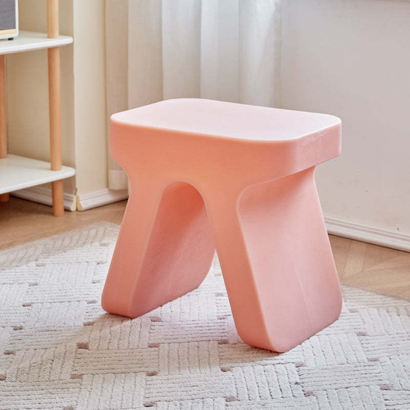 Minimalist Rectangular Plastic Stool