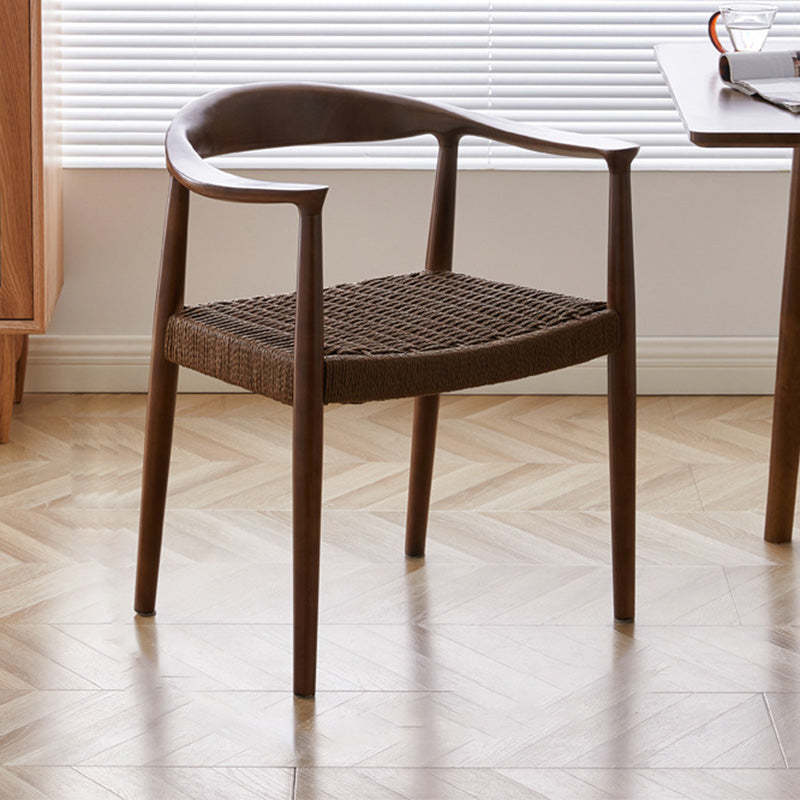 Vintage Braided Rope Wood Dining Chair