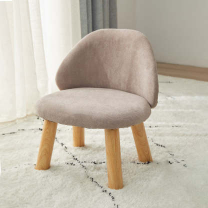 Nordic Fabric Round Entryway Footstool