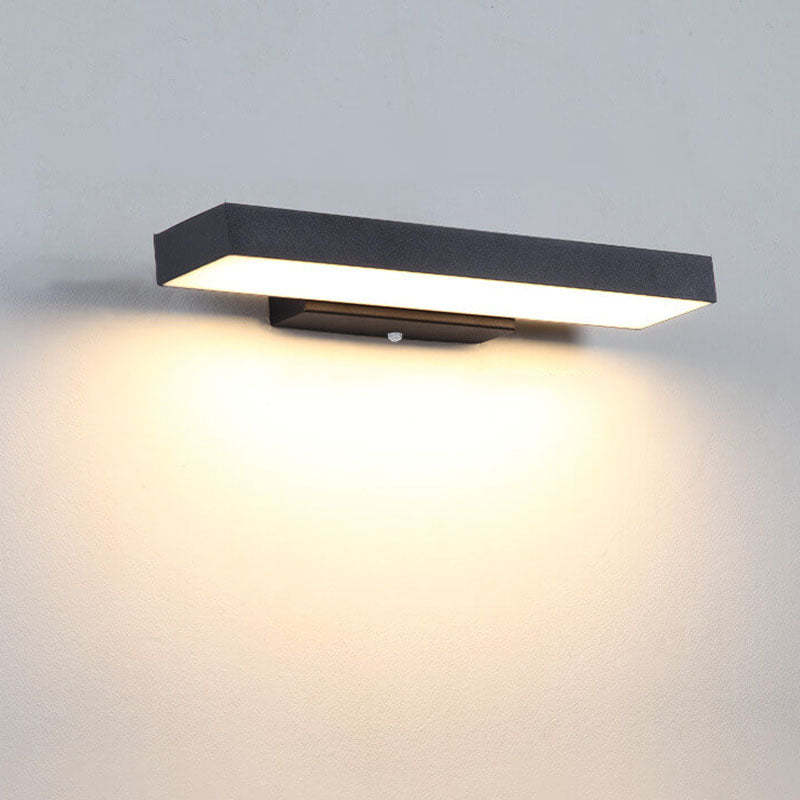 Minimalist Rectangular LED Sensor Outdoor Wall Sconce