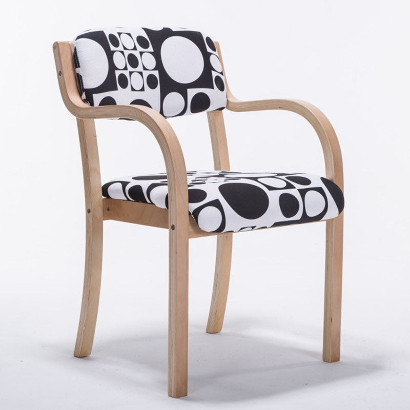 Nordic Wood Fabric Leather Velvet Dining Chair