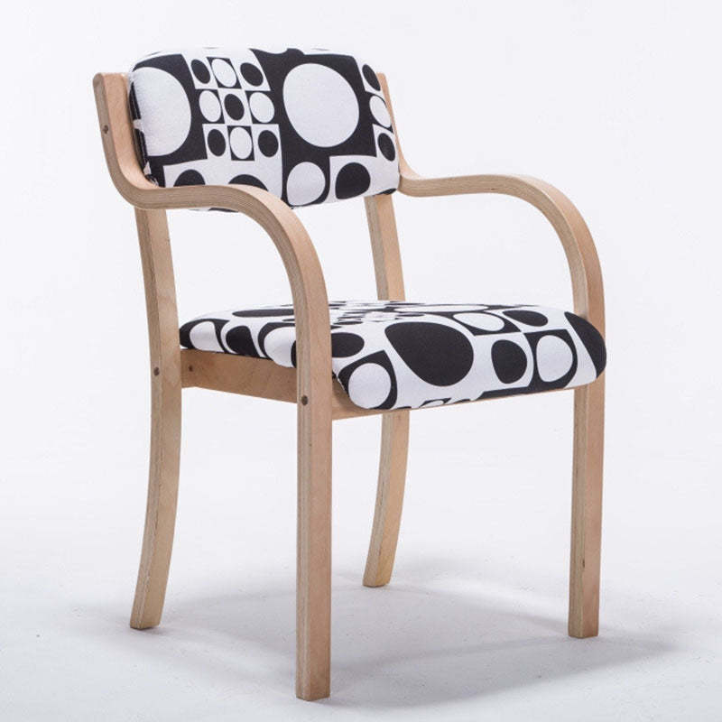 Nordic Wood Fabric Leather Velvet Dining Chair