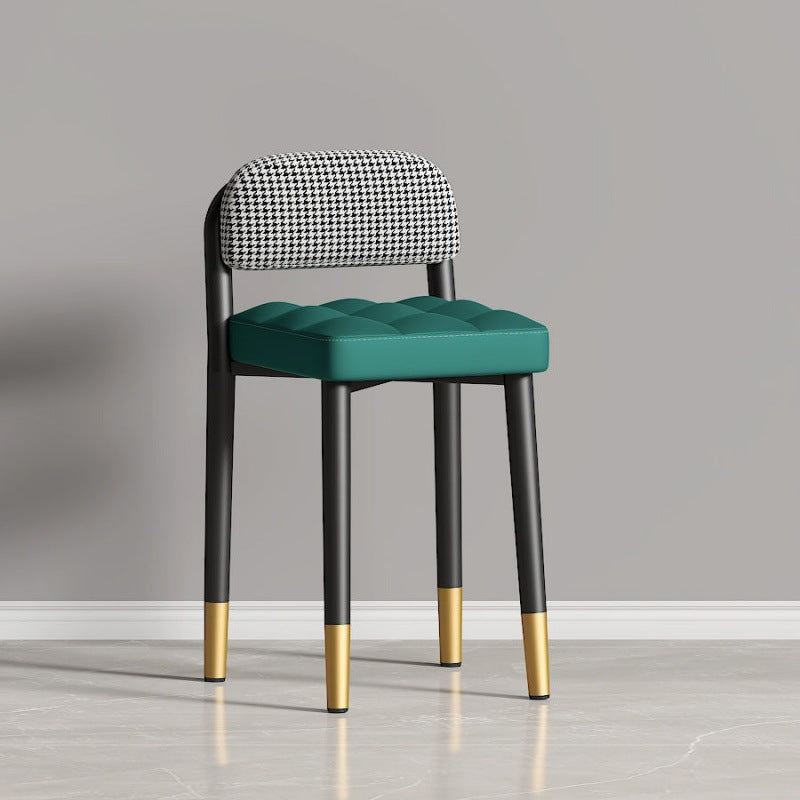 Modern Fabric Upholstered Low Back Vanity Stool