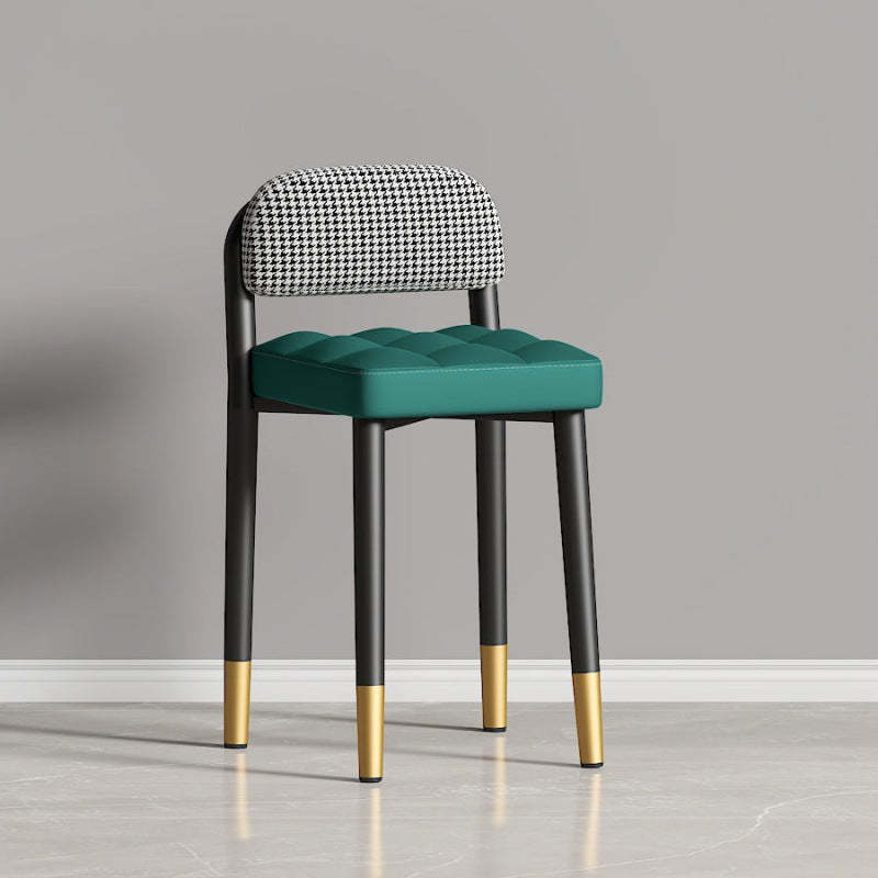 Modern Fabric Upholstered Low Back Vanity Stool