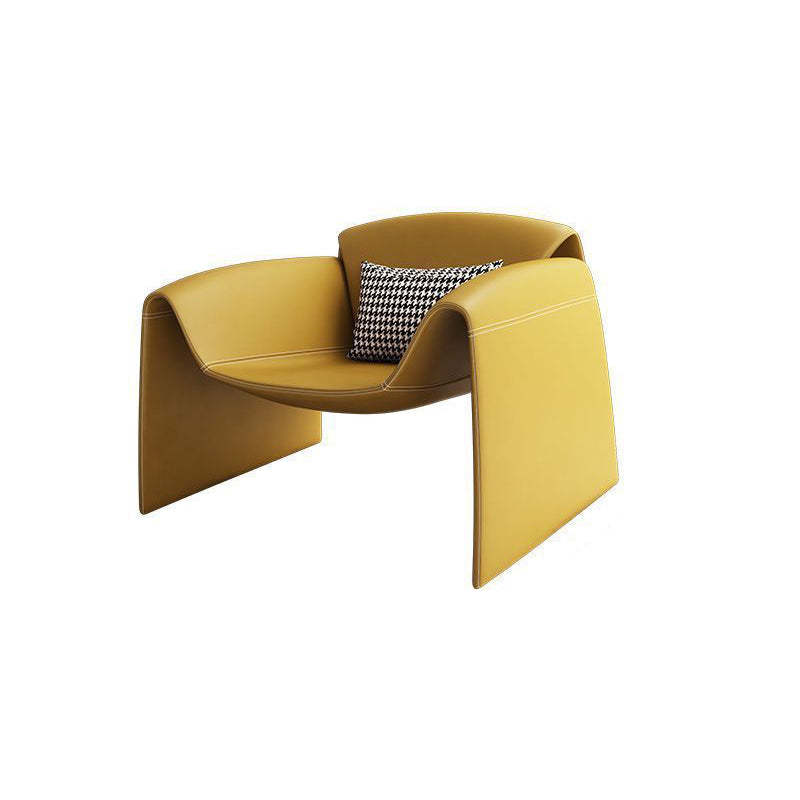 Minimalist Plywood Lambswool Accent Chair