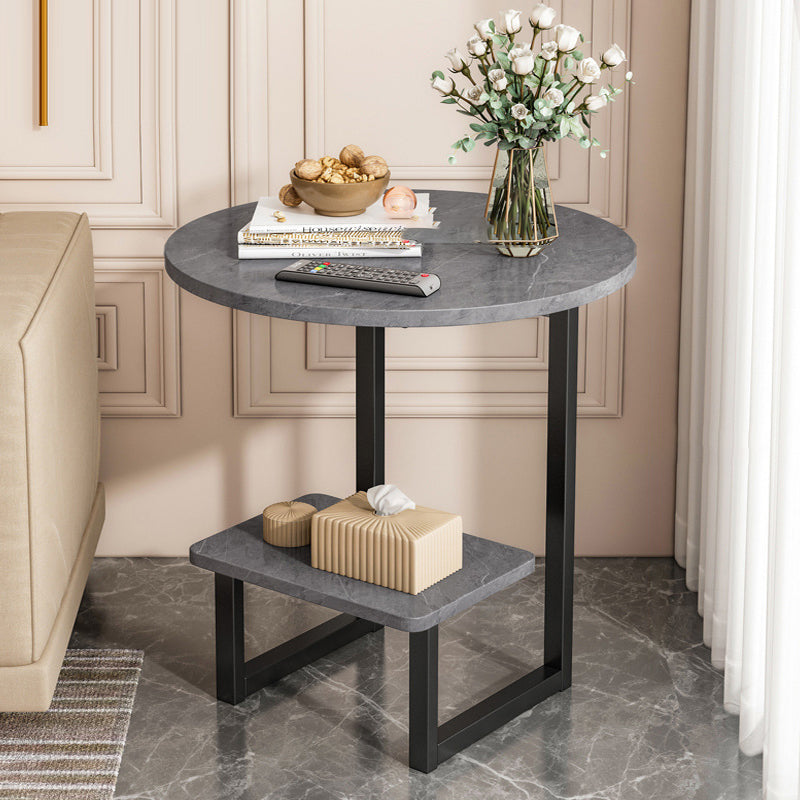Nordic G-Shape Steel 2-Tier End Table
