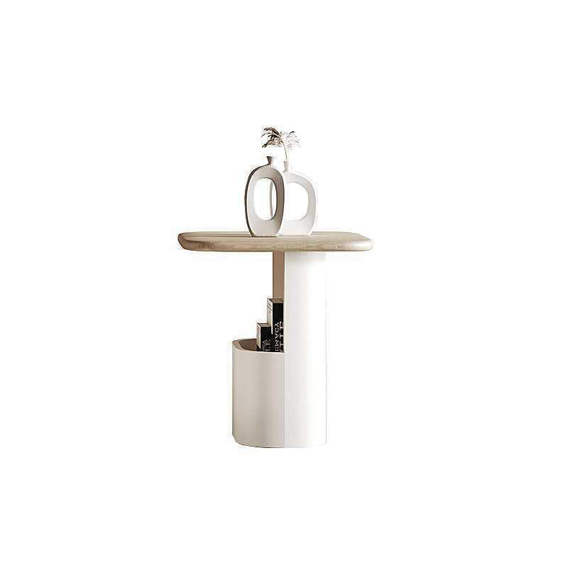 Modern Rock Panel Steel End Table