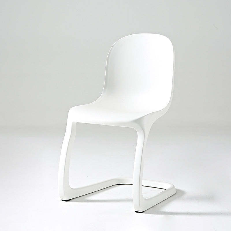 Scandinavian Bow-Frame Plastic Steel Dining Chair