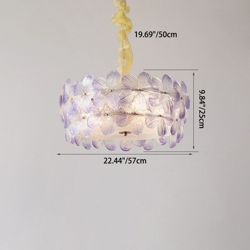 Art Deco Cinquefoil Spherical Glass Chandelier