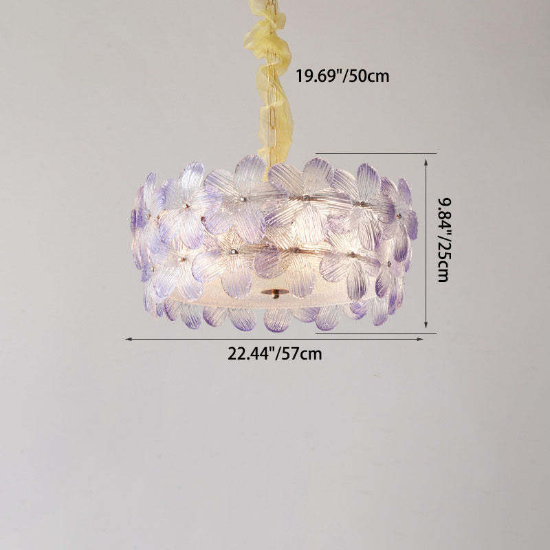 Art Deco Cinquefoil Spherical Glass Chandelier