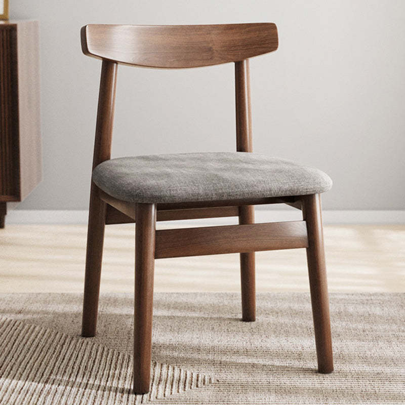 Retro Double-Layer Nappa Leather Open-Back Dining Chair