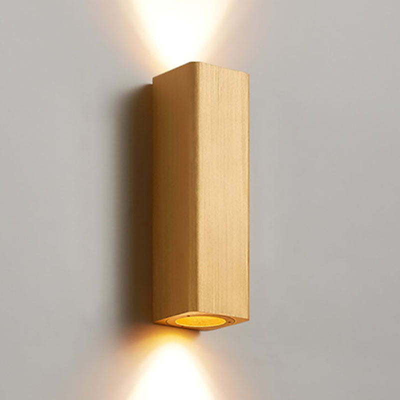 Nordic Brushed Aluminum Rectangular LED Wall Sconce