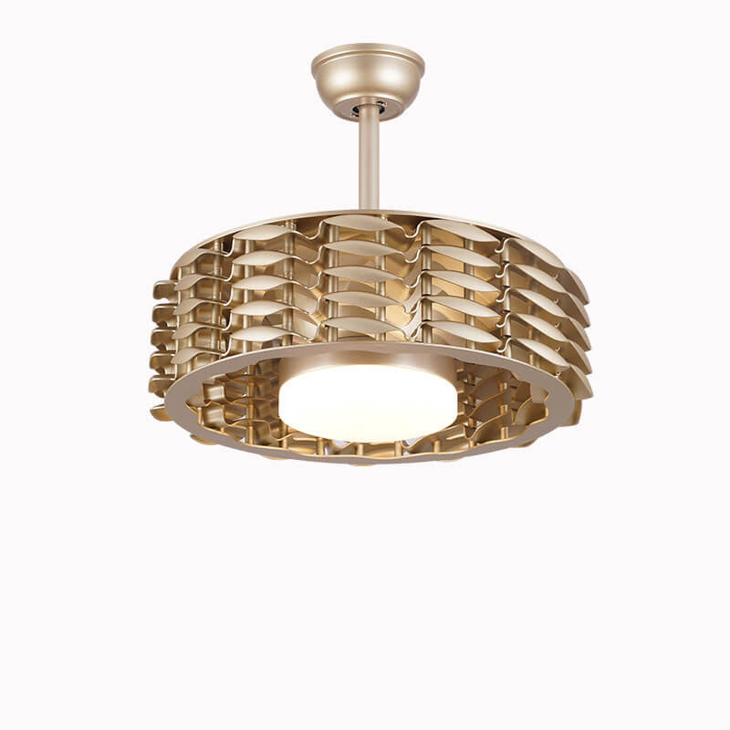 Minimalist Cylinder LED Ceiling Fan Light