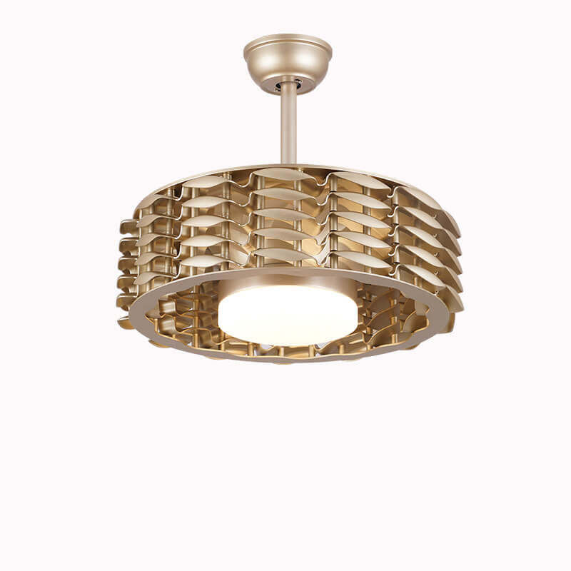Minimalist Cylinder LED Ceiling Fan Light