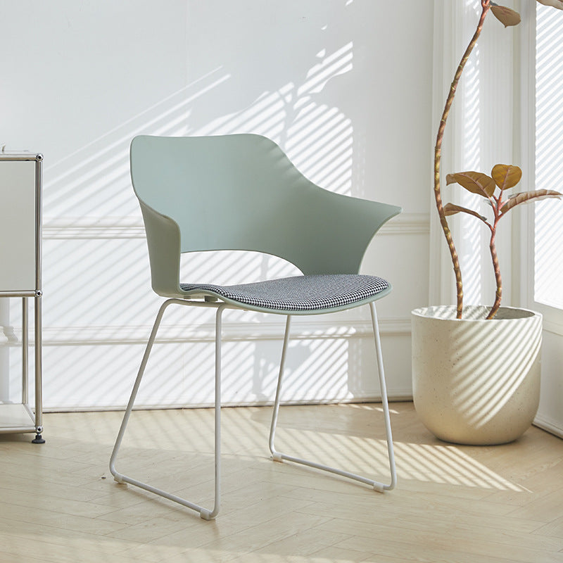 Nordic Trapezoidal Steel Wood Chair