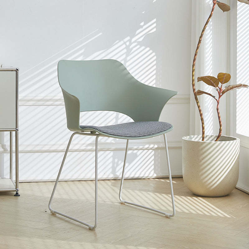 Nordic Trapezoidal Steel Wood Chair