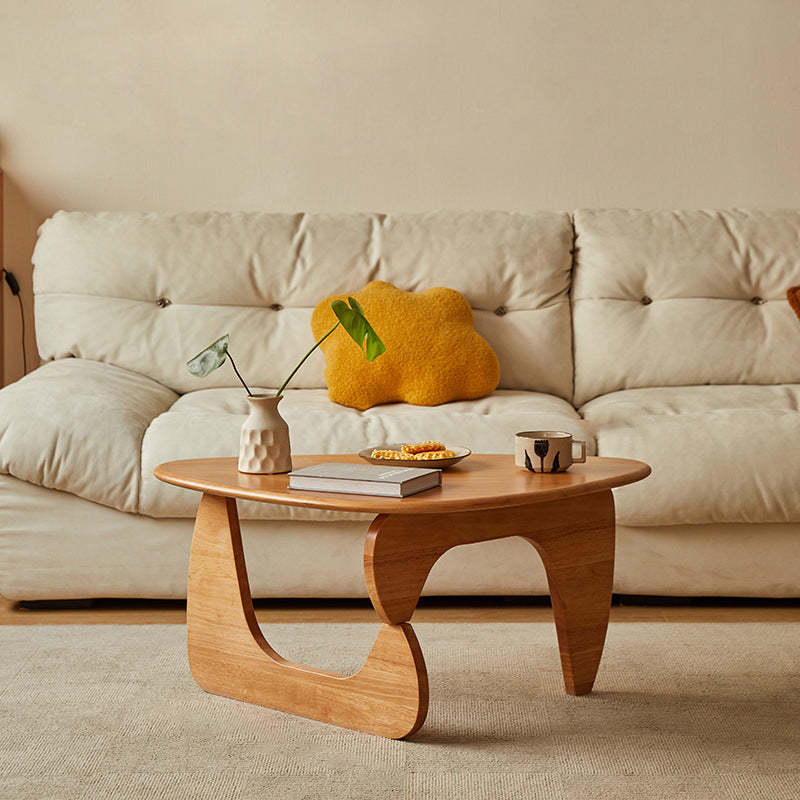 Vintage Triangle Solid Wood Coffee Table
