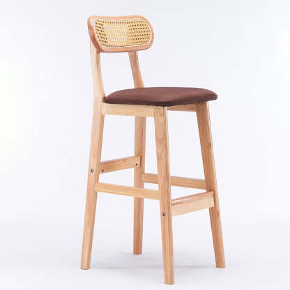 Minimalist PU Leather Open-Back Counter Stool