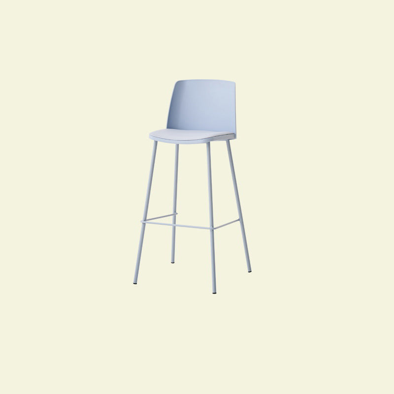 Minimalist PU Leather Metal Bar Stool