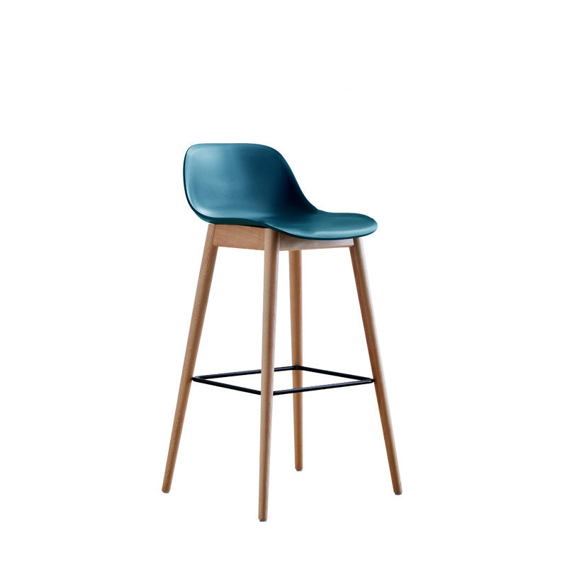 Nordic Wood Metal Bar Stool