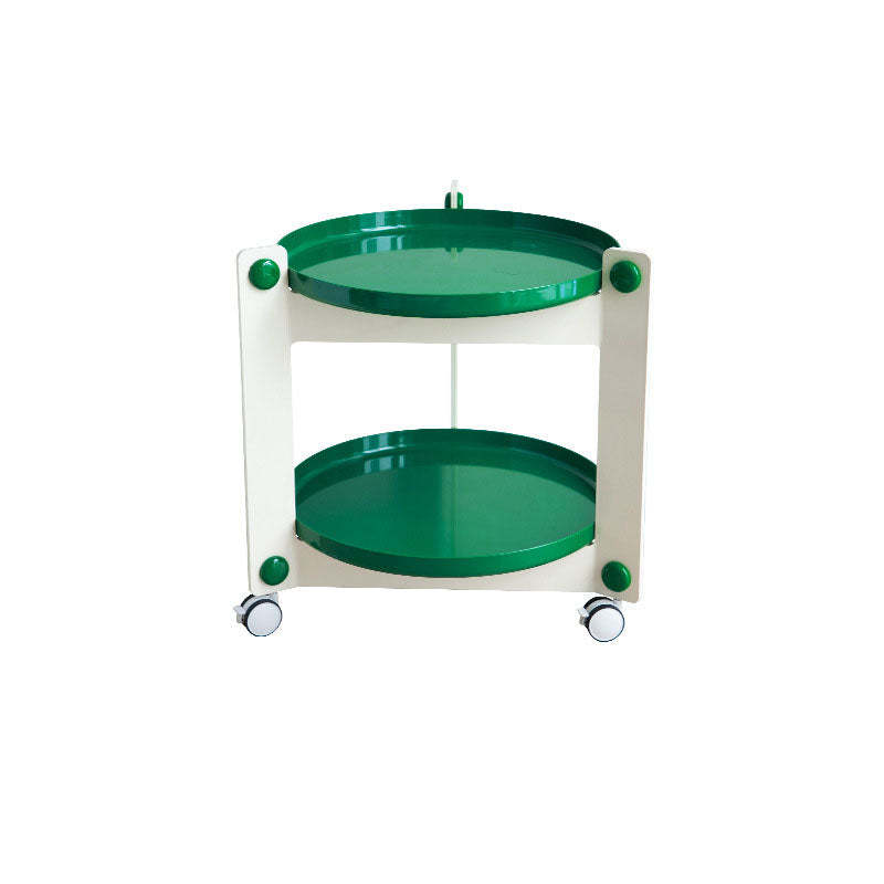 Contemporary Round PET Acrylic 2-Tier End Table