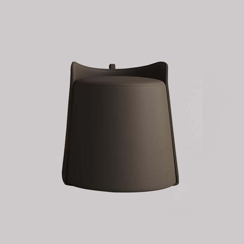 Modern Microfiber Leather Swivel Cylinder Vanity Stool