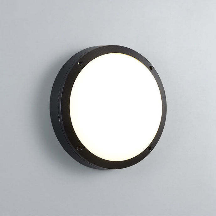 Round Outdoor Waterproof Aluminum Acrylic LED Flush Light — C / White Light (5000K) / 110V-120V For US/CA