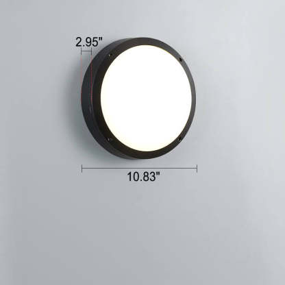 Round Outdoor Waterproof Aluminum Acrylic LED Flush Light — D / Warm Light (3000K) / 220V-240V For UK/AU