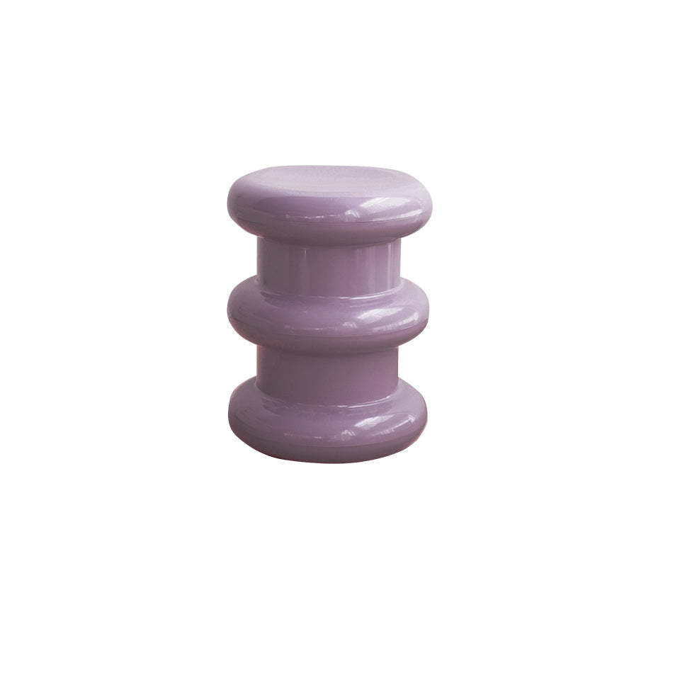 Lighom minimalist cylindrical end wood end & side tables — Purple