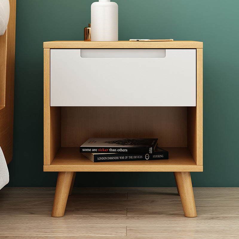 Nordic Wood 1/2-Drawer Nightstand