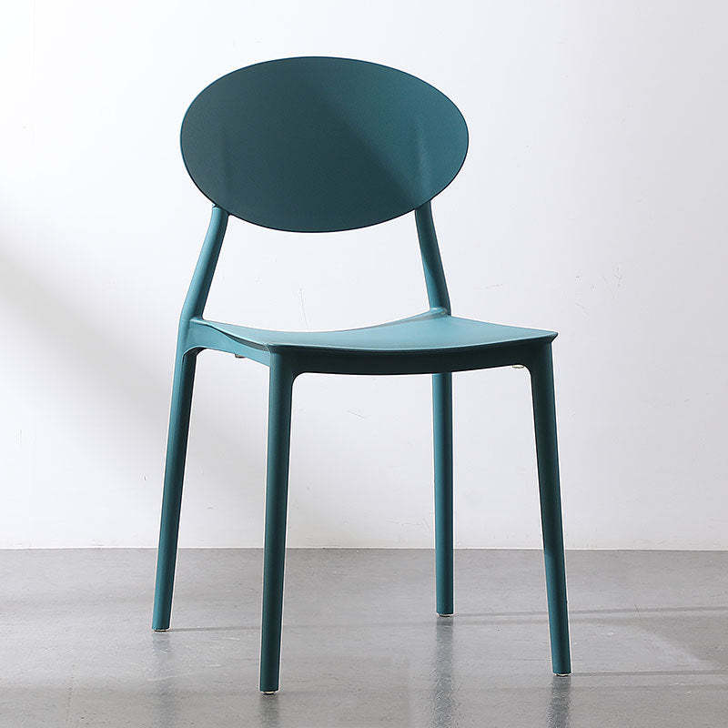 Nordic Square Plastic Chair — Green