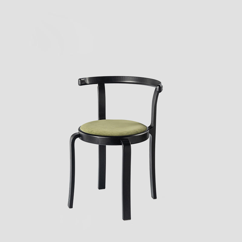 Chinese Wood Flannel Dining Chair