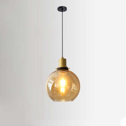 Vintage Semi-Circular Cone Cup Iron Glass Pendant Light