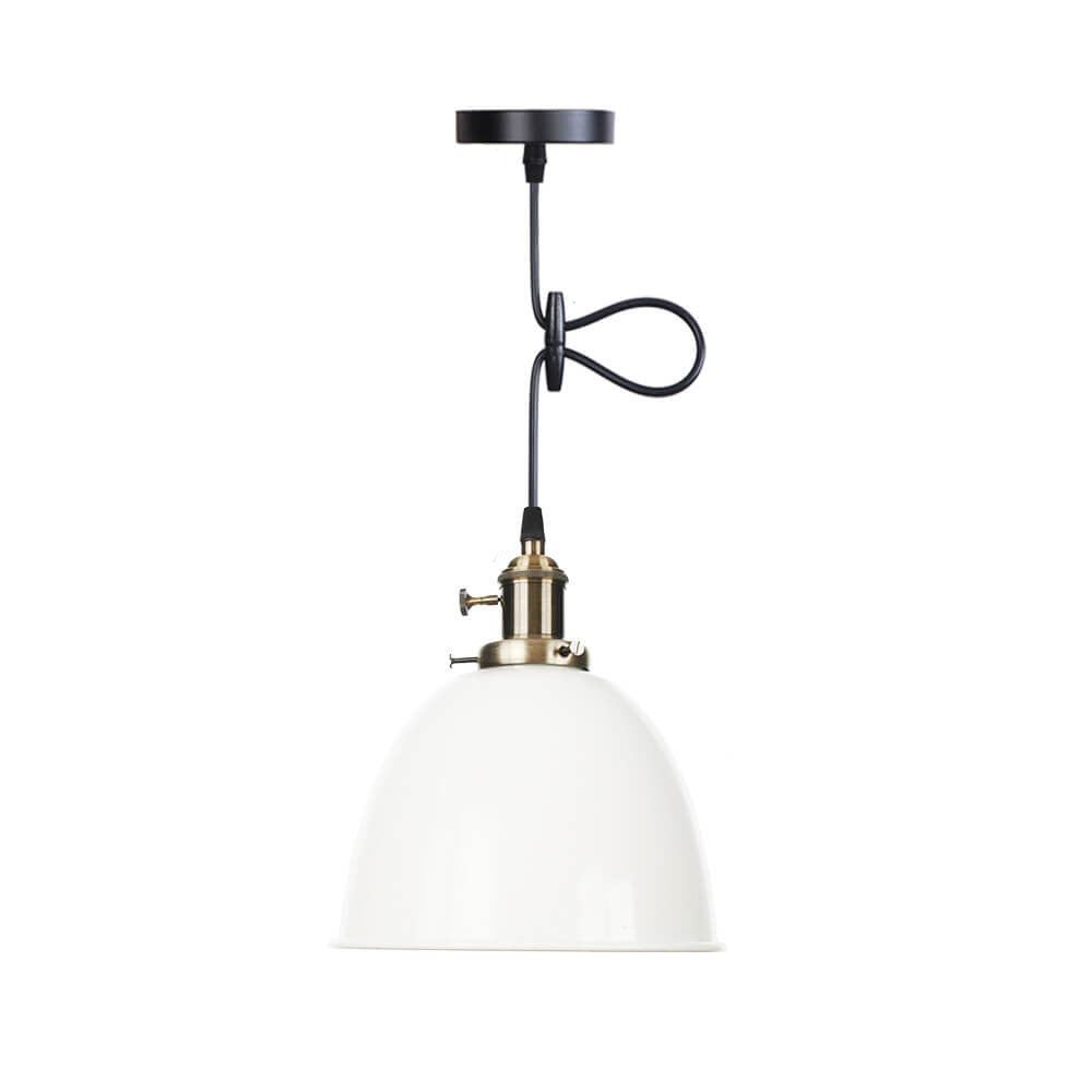 Industrial Iron Multicolor Bowl Pendant Light — B / Red / 220V-240V For UK/AU