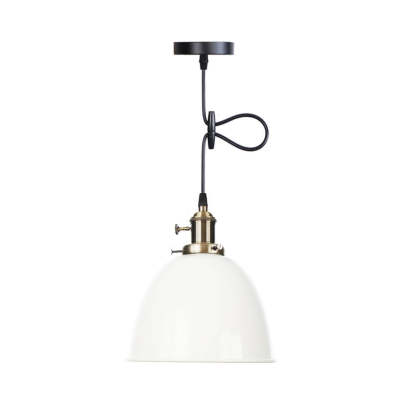 Industrial Iron Multicolor Bowl Pendant Light — B / Red / 220V-240V For UK/AU