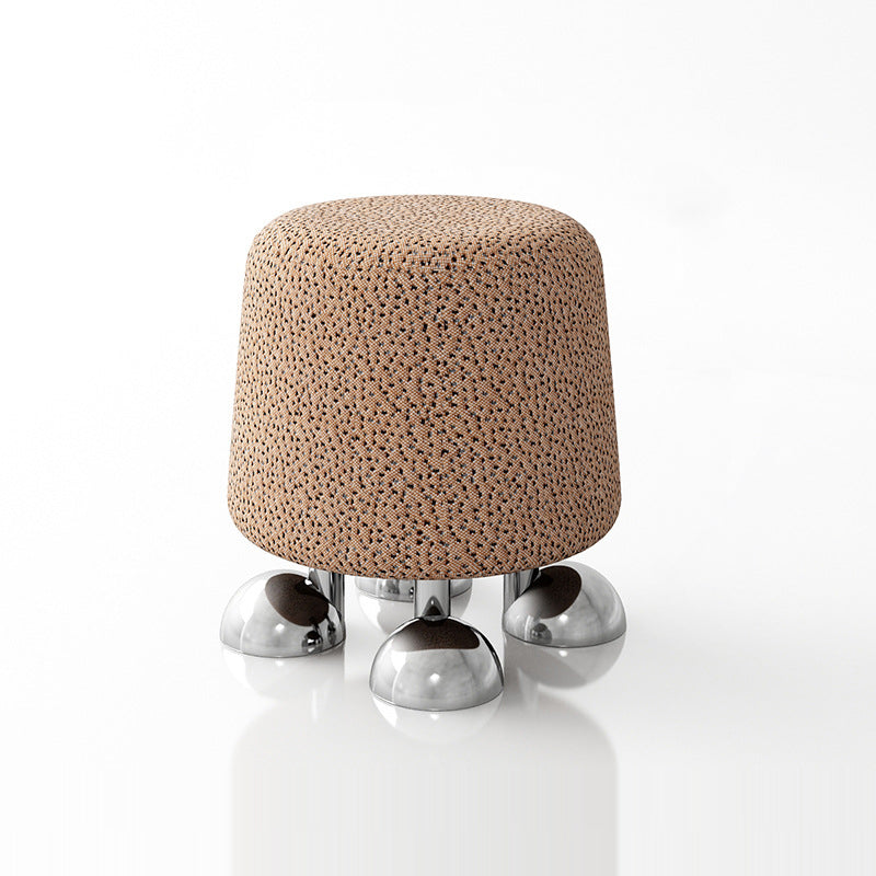 Modern Wood Stainless Steel Vanity Stool