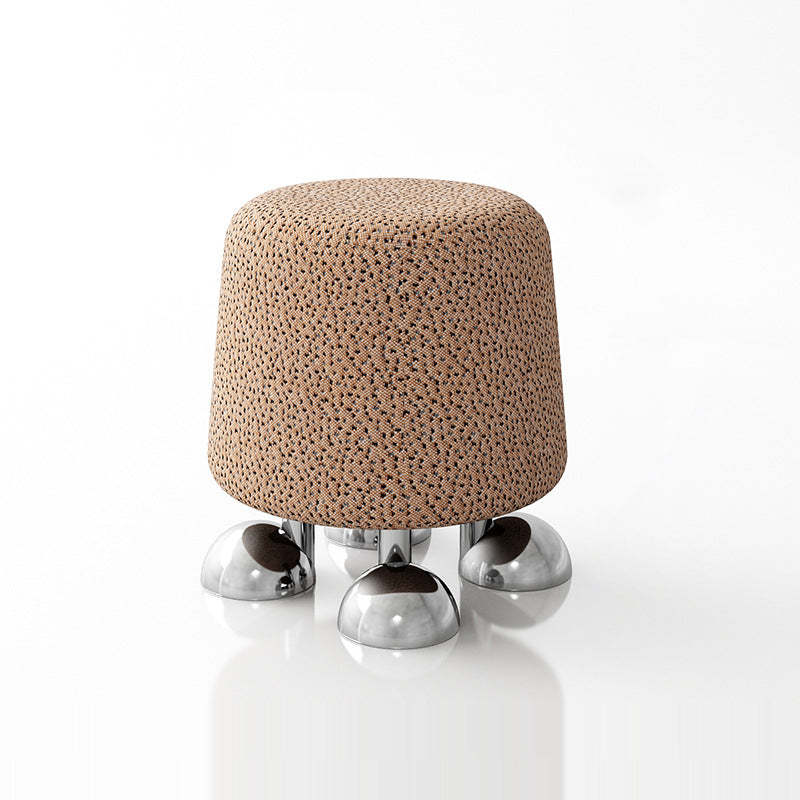 Modern Wood Stainless Steel Vanity Stool