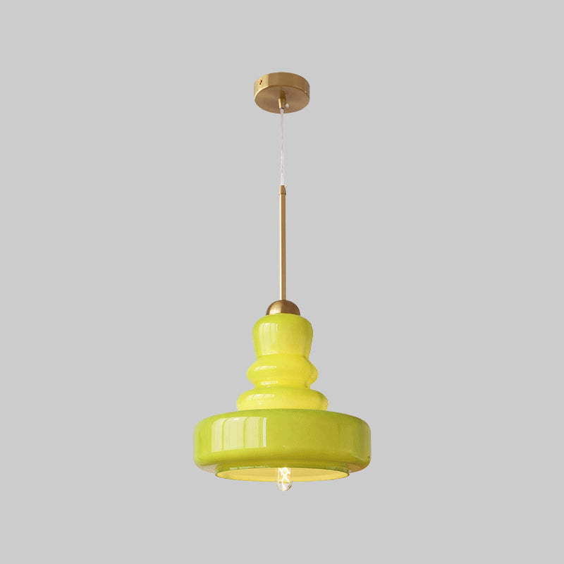 Modern Colorful Glass Gourd Pendant Light
