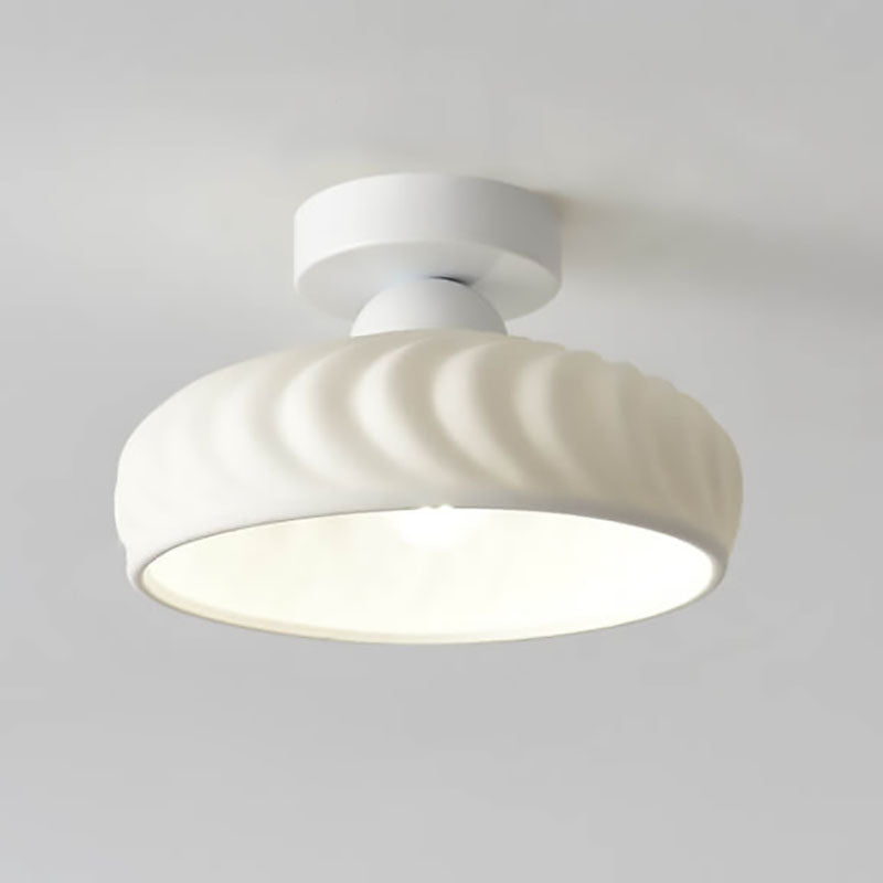 Modern Ceramic Disc Semi-Flush Ceiling Light — C / Gold / 110V-120V For US/CA