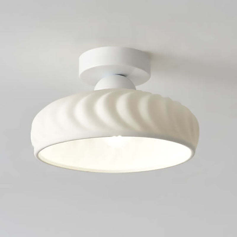 Modern Ceramic Disc Semi-Flush Ceiling Light — C / Gold / 110V-120V For US/CA