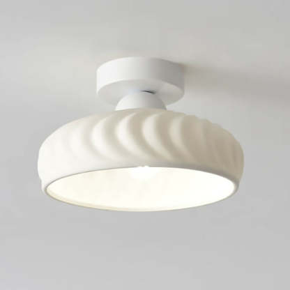 Modern Ceramic Disc Semi-Flush Ceiling Light — C / Gold / 110V-120V For US/CA