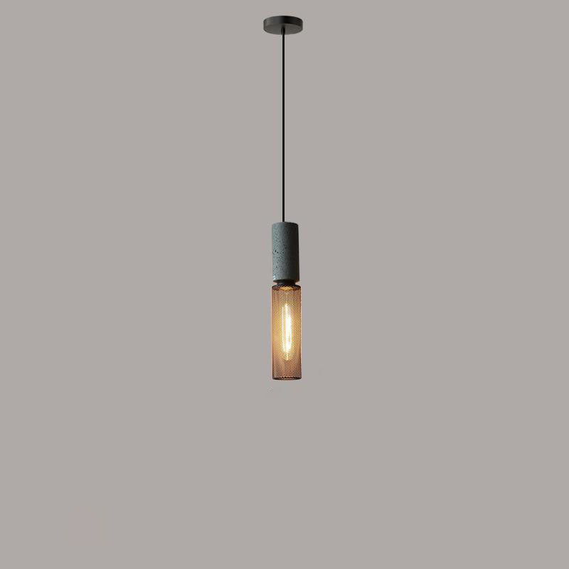 Industrial Tapered Cement Iron Pendant Light
