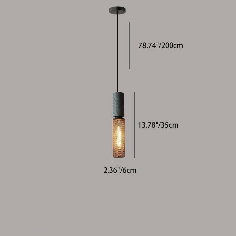 Industrial Tapered Cement Iron Pendant Light