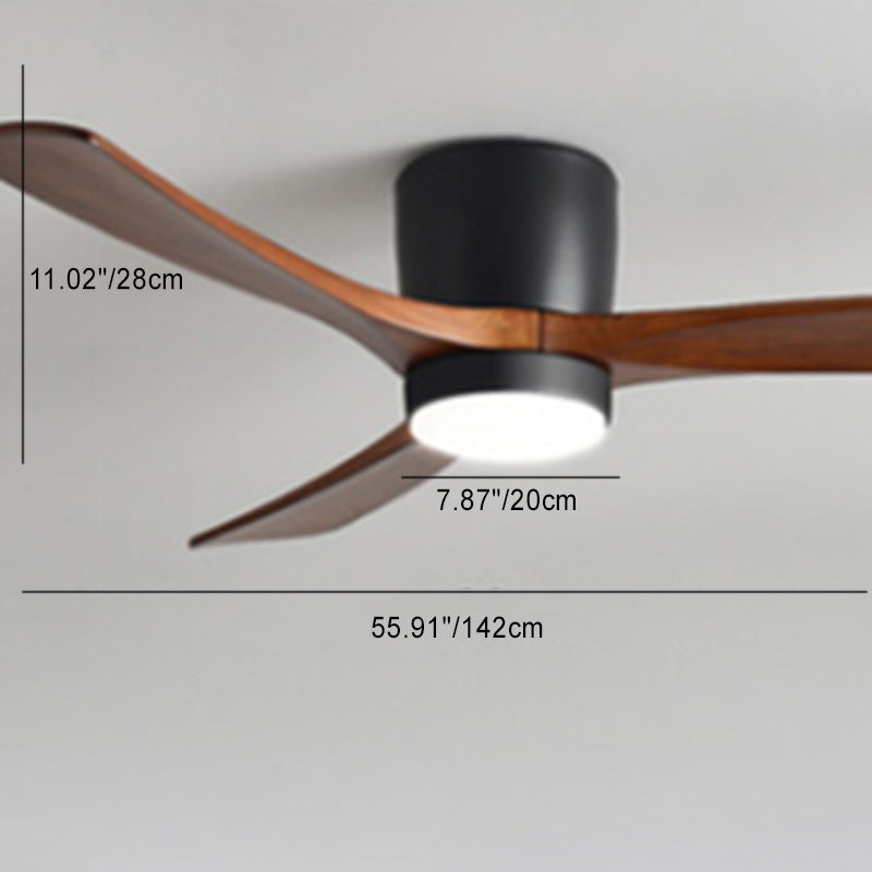 Scandinavian Copper Fan Mount Ceiling Fan Light