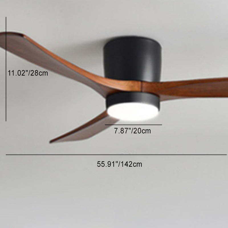 Scandinavian Copper Fan Mount Ceiling Fan Light