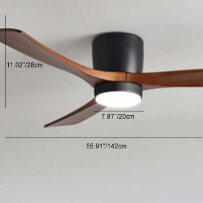 Scandinavian Copper Fan Mount Ceiling Fan Light