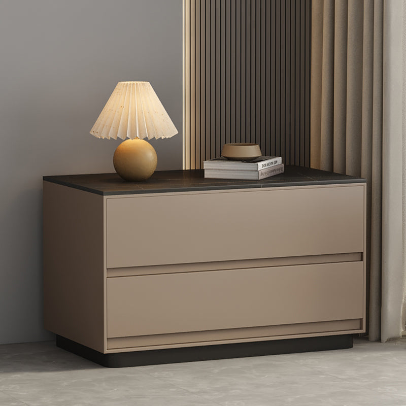 Minimalist Rock Slab Solid Wood Nightstand