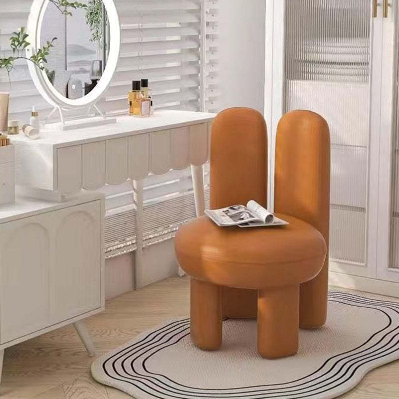 Nordic Velvet Rabbit-Ear Vanity Stool