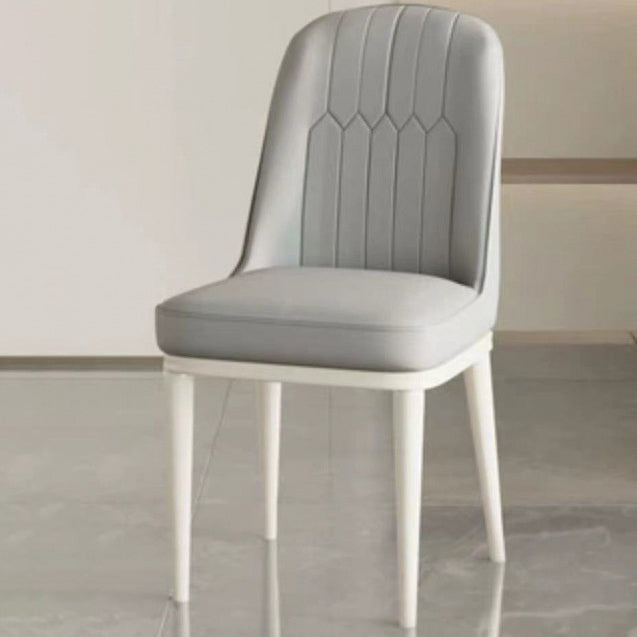 Minimalist PU Leather Steel Dining Chair